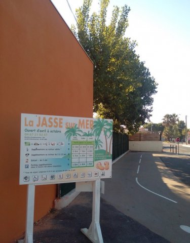 Entrée camping panneau